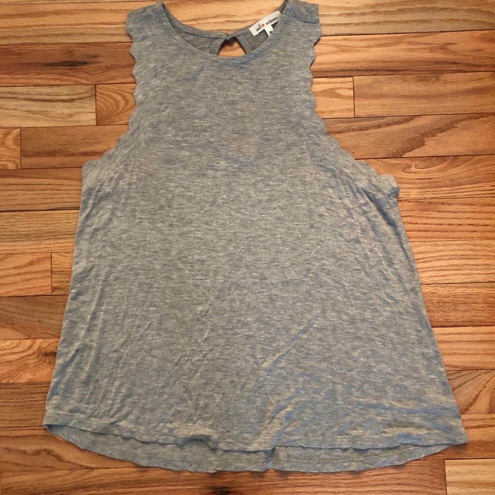 Grey scalloped shirt